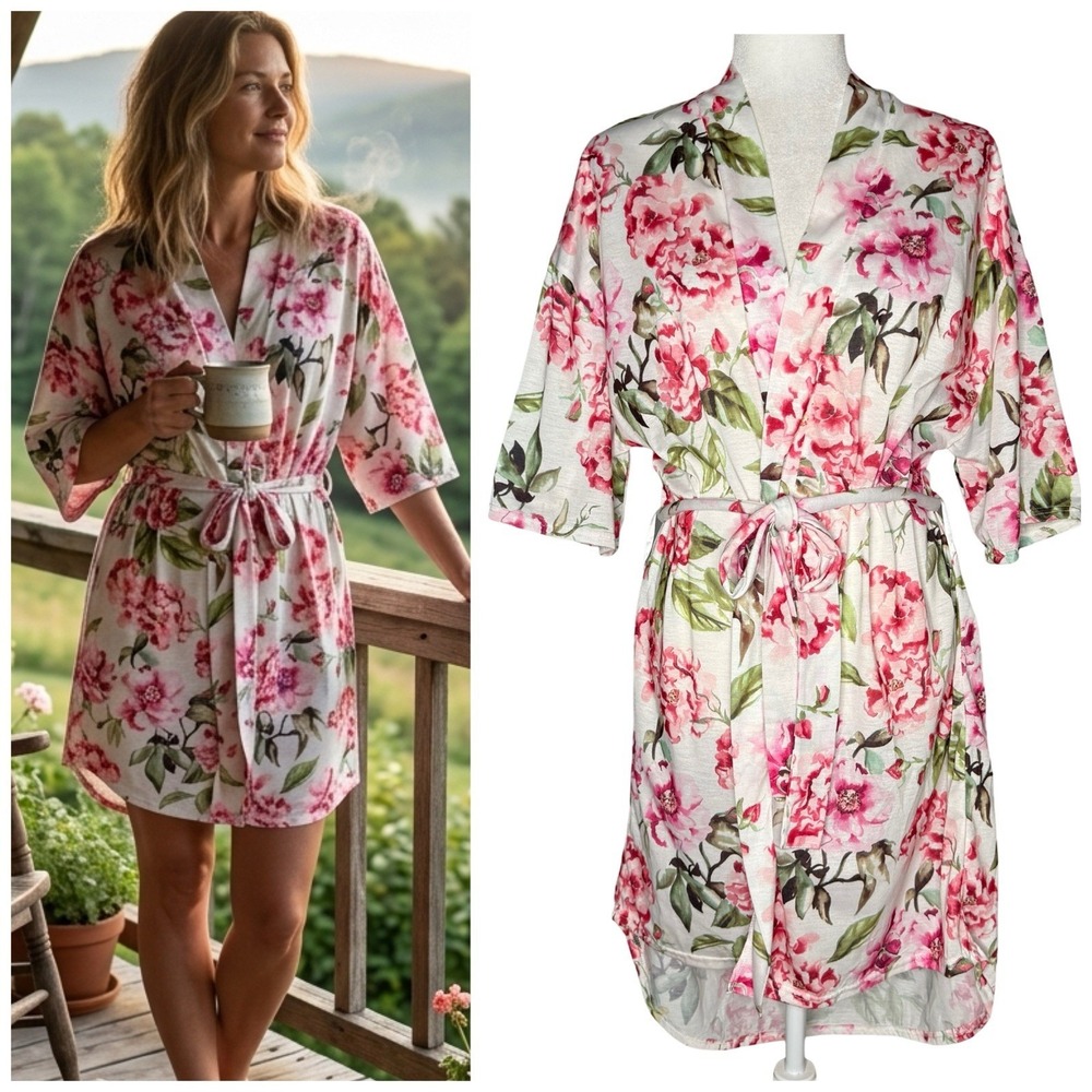 NWOT Show Me Your Mumu OS Floral Lightweight Robe Belted Cottagecore Shabby Chic
